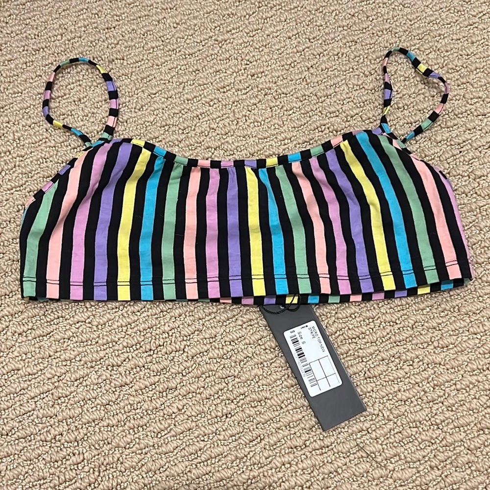 Striped bra top